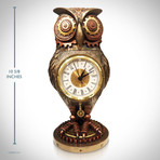 Steampunk Owl Clock // Cast Bronze Statue