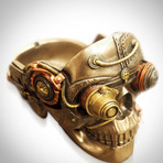 Steampunk Skull // Cast Bronze Statue