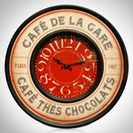 Café De La Gare Est 1863 // Wall Art Clock