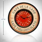 Café De La Gare Est 1863 // Wall Art Clock