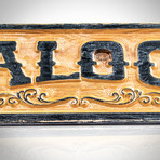 Vintage Wild Wild West Saloon // Carved Wood Sign