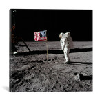 Neil Armstrong Placing American Flag on the Moon // NASA (37"H x 37"W x 0.75"D)