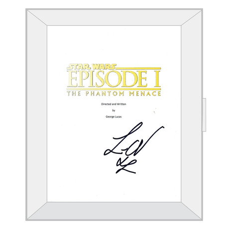 Autographed Script // Star Wars Episode I: The Phantom Menace