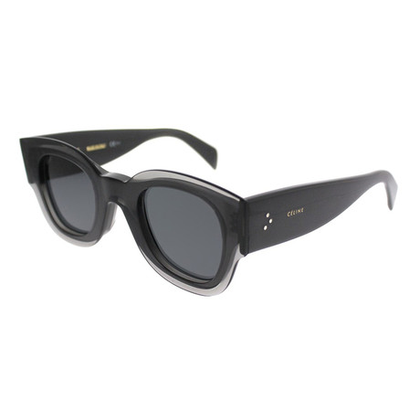 CÉLINE Sunglasses //41446 // Gray Frame + Blue Lenses