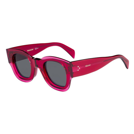 CÉLINE Sunglasses // 41446 // Red Frame + Gray Lenses