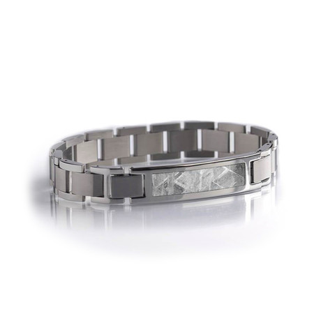 Modular Stainless Steel Bracelet // Meteorite (Small // 7.5")
