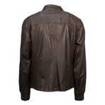 Brunello Cucinelli // Leather Double-Zip Field Jacket // Brown (Euro: 46)