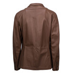 Mens Leather Jacket // Brown (Euro: 48)