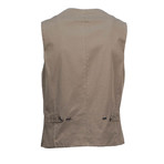 Brunello Cucinelli // Men's Cotton Waistcoat Vest // Brown (Euro: 54)