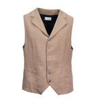 Brunello Cucinelli // Men's Jetted-Pocket Waistcoat Vest // Brown (Euro: 50)