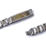 Modular Stainless Steel Bracelet // Dinosaur Bone (Small // 7.5")