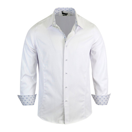Sean Modern Fit Long-Sleeve Dress Shirt // White (S)