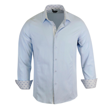 Sean Modern Fit Long-Sleeve Dress Shirt // Blue (S)