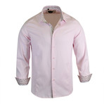 Ronny Modern Fit Long-Sleeve Dress Shirt // Pink (XL)
