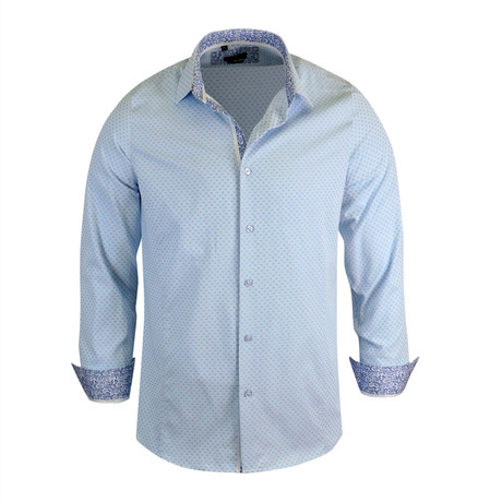 Ronny Modern Fit Long-Sleeve Dress Shirt // Blue (S)