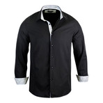 Ronny Modern Fit Long-Sleeve Dress Shirt // Black (M)