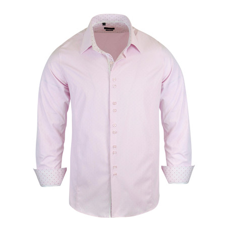 Tristan Modern Fit Long-Sleeve Dress Shirt // Pink (S)