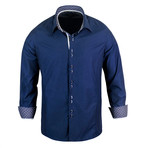 Tristan Modern Fit Long-Sleeve Dress Shirt // Navy (3XL)