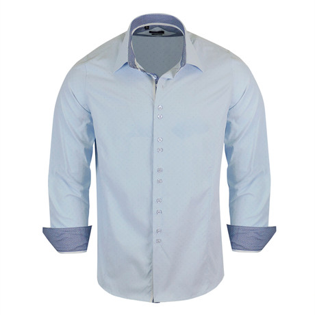 Tristan Modern Fit Long-Sleeve Dress Shirt // Blue (S)