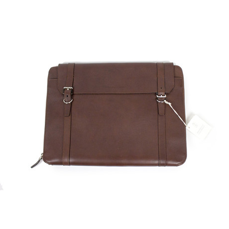 Brunello Cucinelli // Colin Leather Business Portfolio Bag // Dark Brown