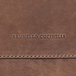 Brunello Cucinelli // Blair Leather Business Portfolio Bag // Brown