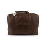 Brunello Cucinelli // Elbert Leather Travel Bag // Brown