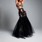 I'm Your Fantasy Mermaid Dress + Tulle Tail // Black (Large)
