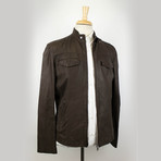Brunello Cucinelli // Leather Zip-Up Field Jacket // Brown (Euro: 48)