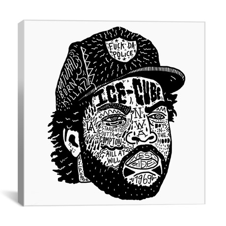Ice Cube // Nick Cocozza (18"H x 18"W x 0.75"D)