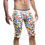 New Hipster Athletic Boxer // Green Pixels (M)