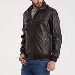 Jefferson Leather Jacket // Brown (XL)