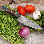 Damascus Vegetable Knife // 9743