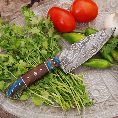 Damascus Vegetable Knife // 9743