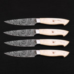 Damascus Steak Knife Set // 4 Piece Set // 9746