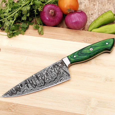 Damascus Vegetable Knife // 9757