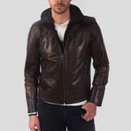 Aiden Leather Jacket // Chestnut (XL)