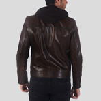 Aiden Leather Jacket // Chestnut (3XL)