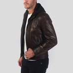 Aiden Leather Jacket // Chestnut (XL)