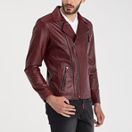 Harlow Leather Jacket // Bordeaux (2XL)