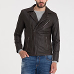 Harlow Leather Jacket // Brown Tafta (XL)