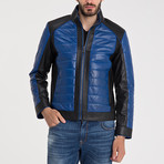Logan Leather Jacket // Blue (XL)