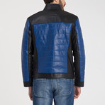 Logan Leather Jacket // Blue (XL)