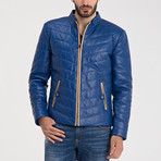 Mason Leather Jacket // Blue (M)