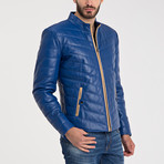 Mason Leather Jacket // Blue (S)