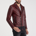 Jayce Leather Jacket // Bordeaux (3XL)
