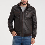 Jefferson Leather Jacket // Brown (XL)