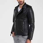 Beckett Leather Jacket // Black (2XL)