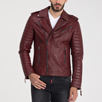 Beckett Leather Jacket // Bordeaux (3XL)