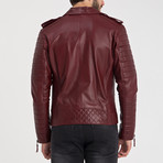Beckett Leather Jacket // Bordeaux (3XL)