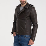 Beckett Leather Jacket // Brown Tafta (S)